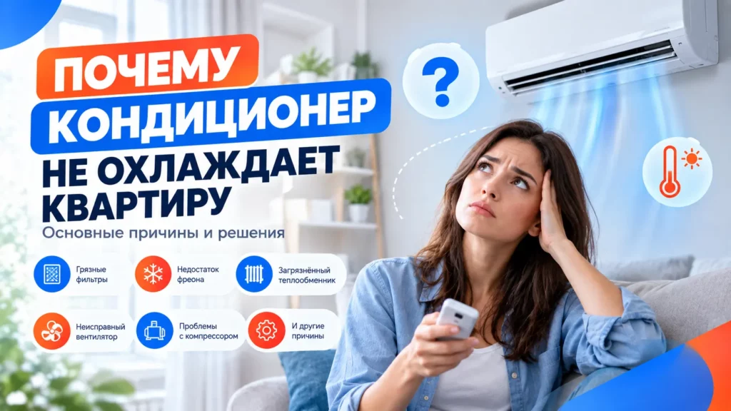 Почему кондиционер не охлаждает квартиру